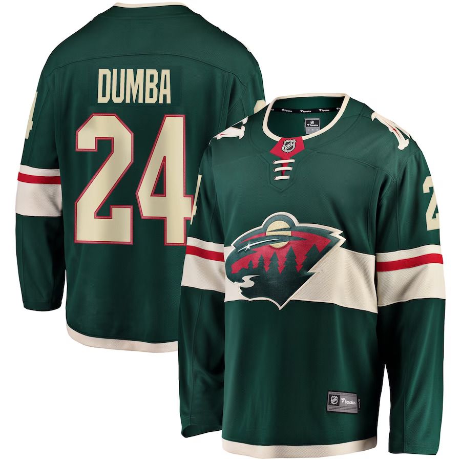 Men Minnesota Wild #24 Matt Dumba Fanatics Branded Green Breakaway NHL Jersey->customized nhl jersey->Custom Jersey